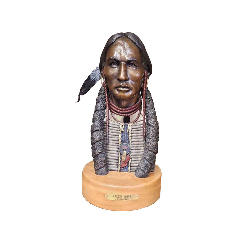 "Lakota Brave" Bronze Sculpture by J.L. Snodgrass
