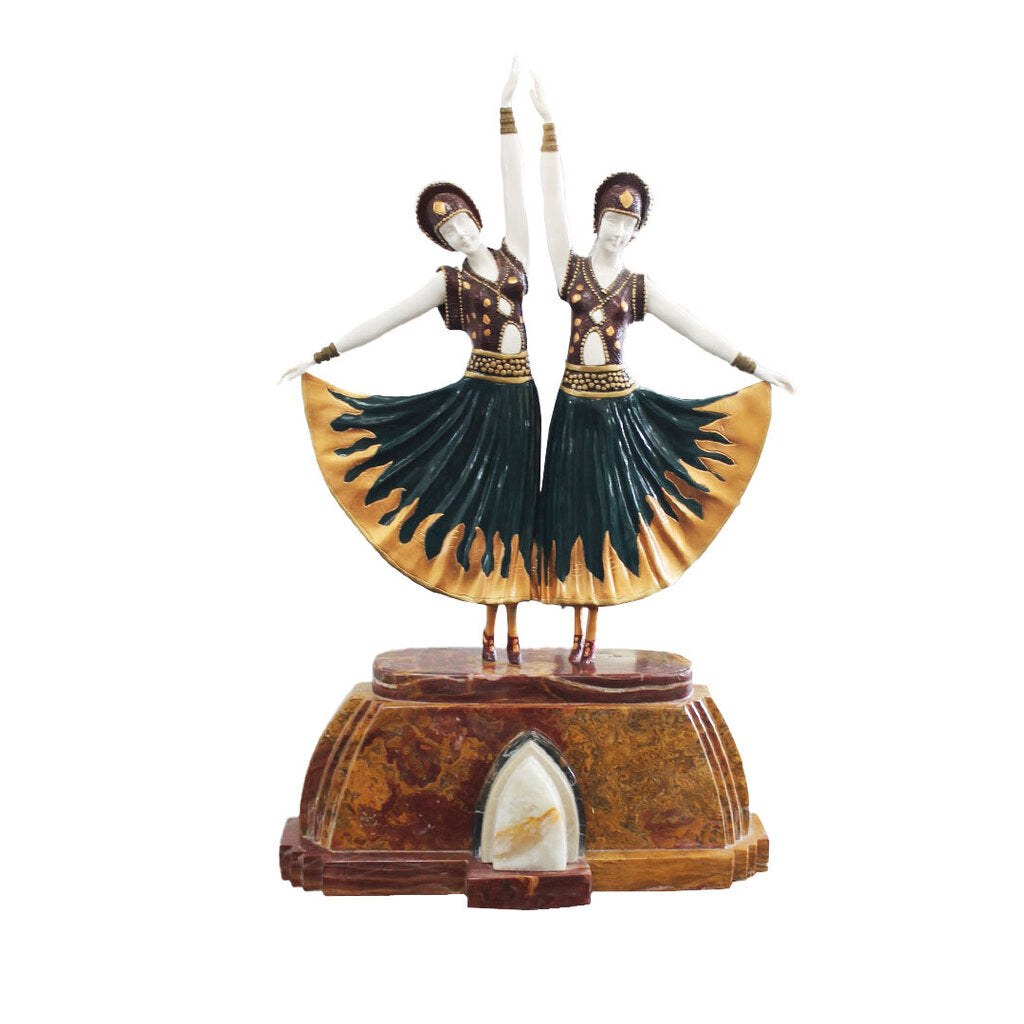 "The Dolly Sisters" Inscribed by D.H. Chiparus