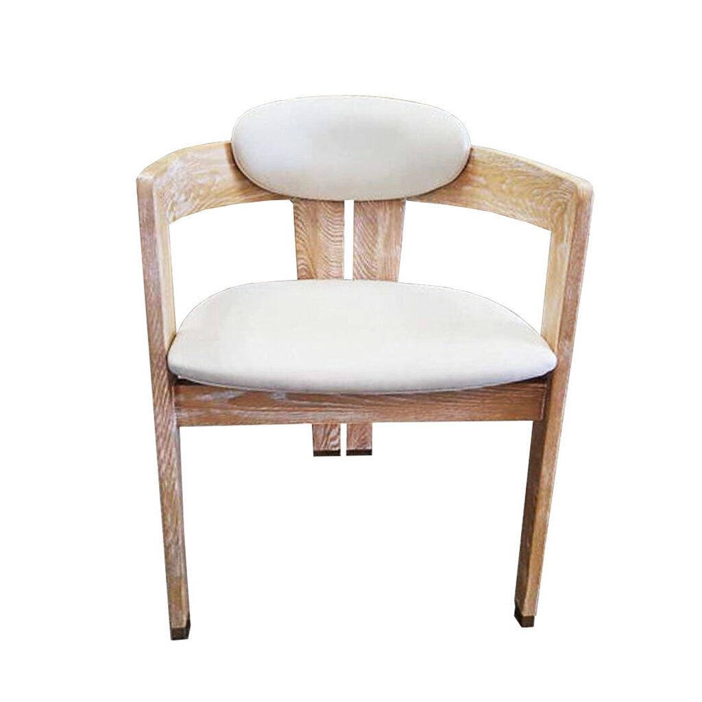 Interlude Maryl-III Dining Chairs, washed White Sungkai Wood - Set of 4