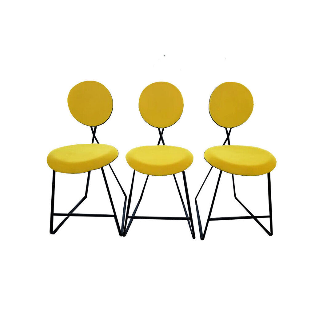 Jonathan Adler Caprice Counter Stools, Yellow - Set of 3