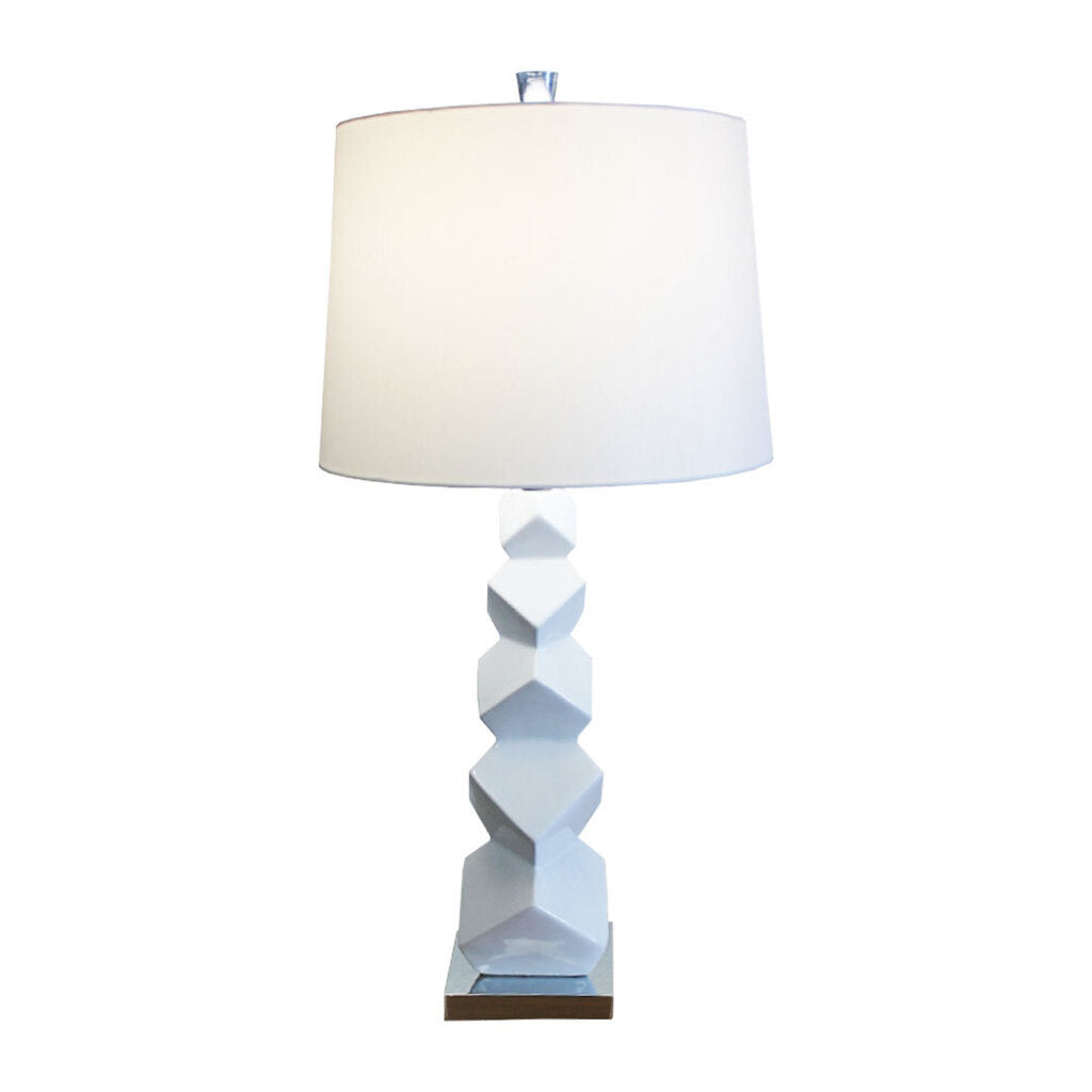 Geometric Ceramic Sculpture Table Lamp