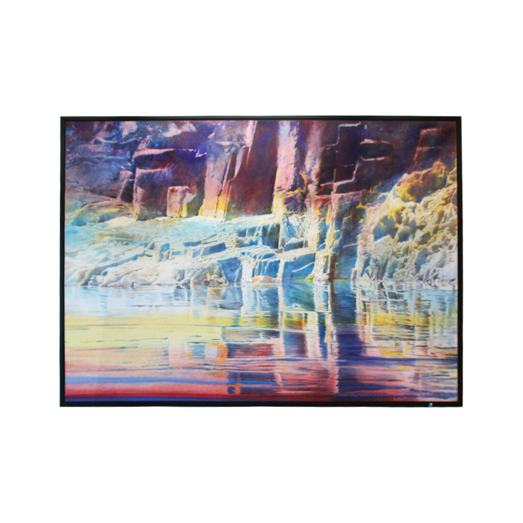 "River Polished- Grand Canyon Series" 1996 Acrylic on Canvas by Merrill Mahaffey 86.5W 62.5H