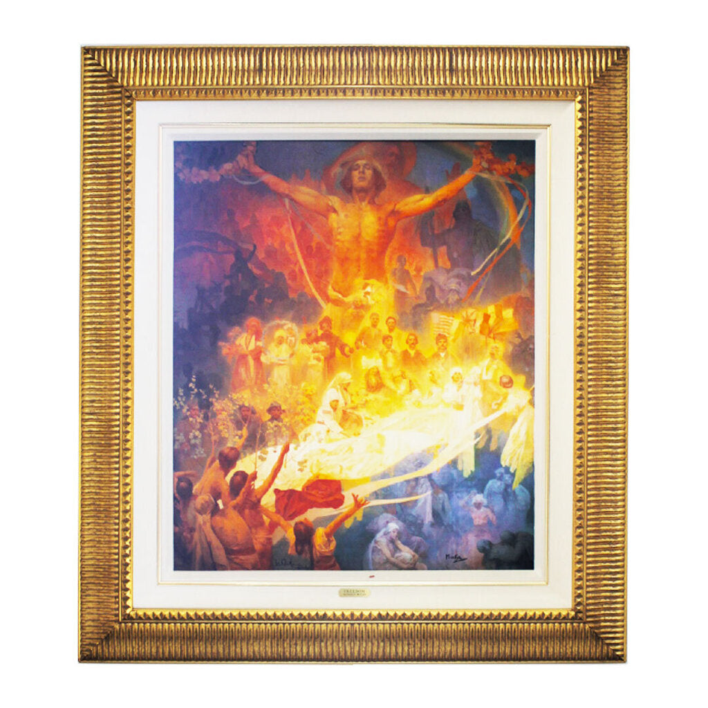 "Freedom" Alphonse Mucha AP 11/15 on Canvas 48W 54H