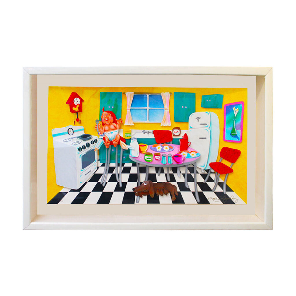 Kitchen Shadowbox, Signed Roark Gourley, Ltd. ed. 39/395