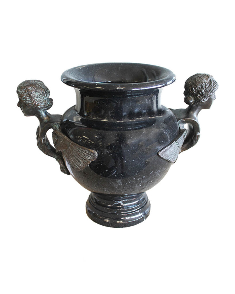 Maitland Smith Winged Figurehead Handles Urn Vase
