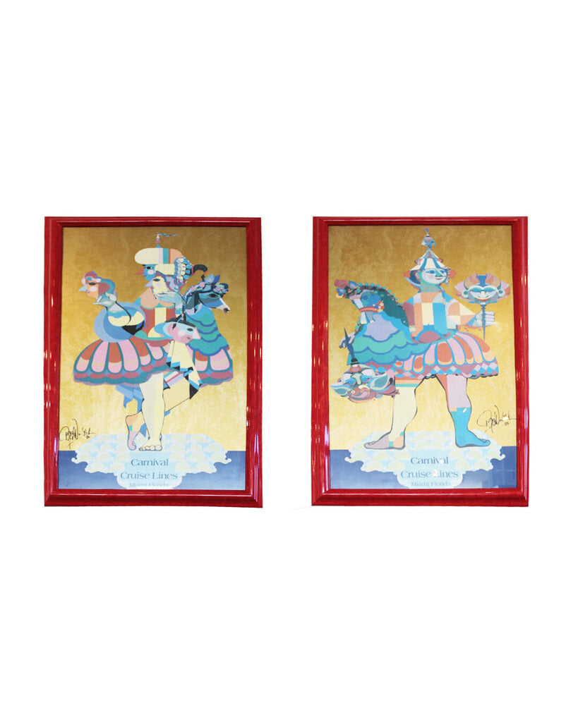 Signed Bjorn Wiinblad Carnival Cruise Lines Poster Prints