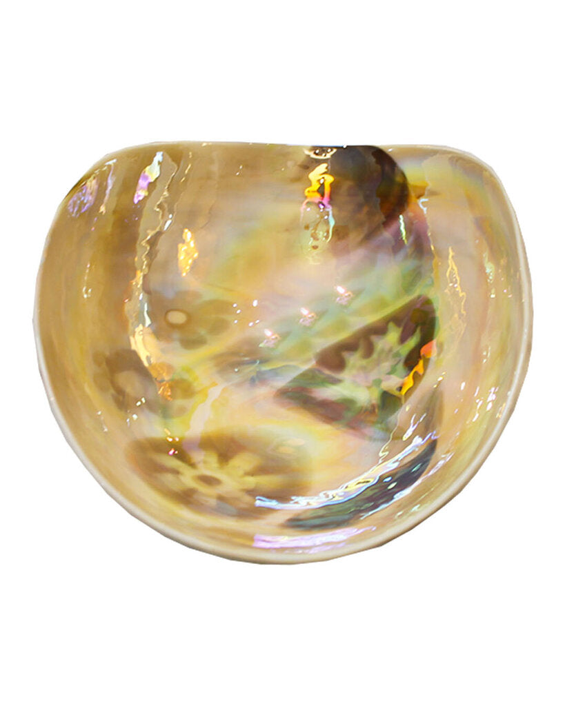 Yalos Murano Bowl, Large Centerpiece Shell Bowl