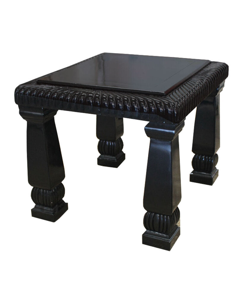 High Gloss Noir End Tables - PAIR 32W 28D 25.25H