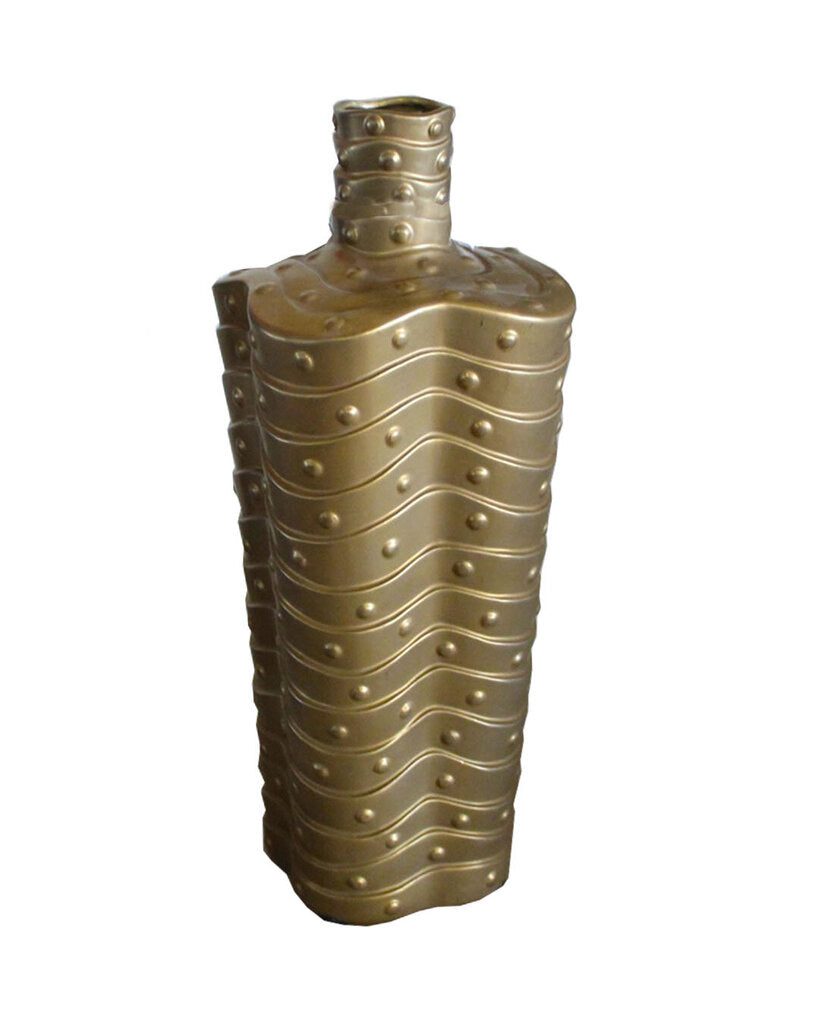Studio A Global Views Dark Gold Chased Vase