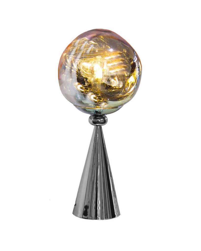 Tom Dixon Silver Melt LED, Cylindrical Table Lamps