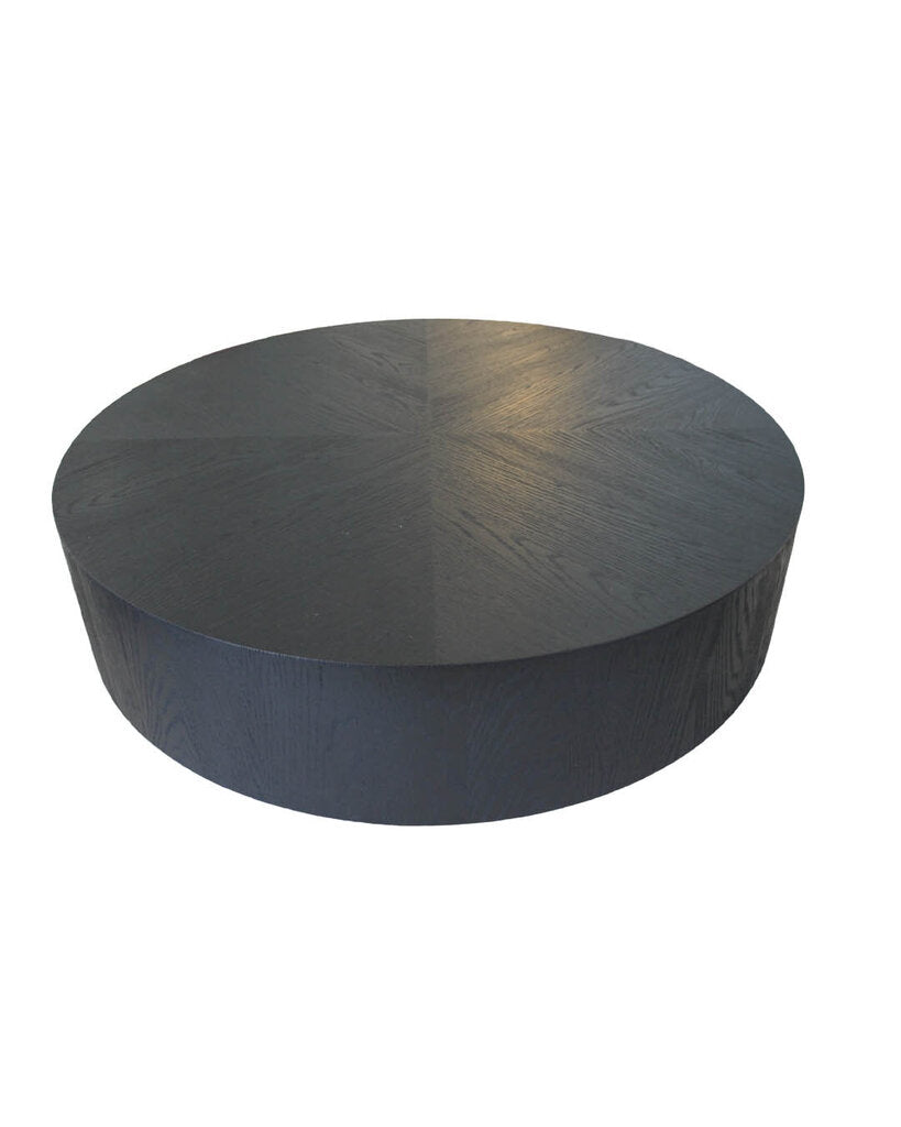 Black Cerused Wood Coffee Table 47Dia 12H