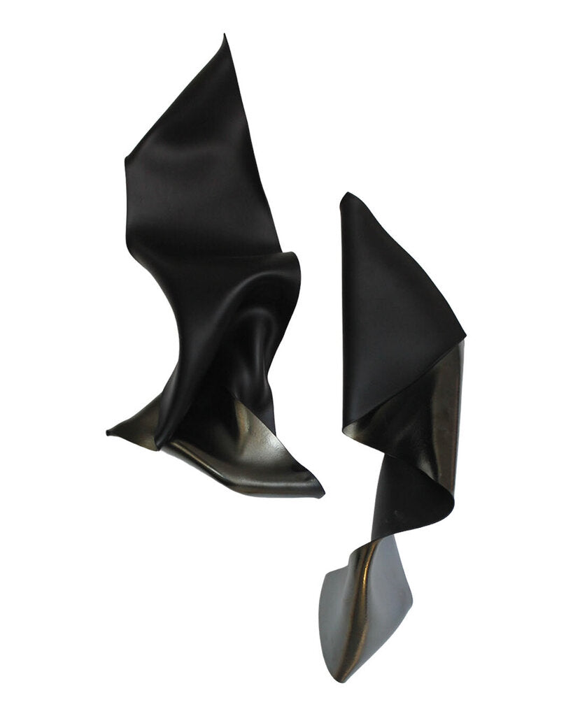 "Metallic 2-Piece Glass Ribbon Wall Art" 38 x 9.5, 37 x 17.5