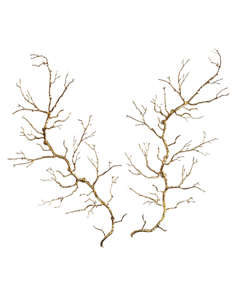 Global ViewsTwig Wall Art in Brass 59 x 33