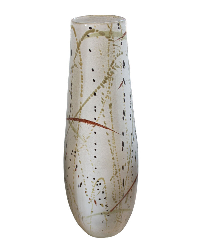 Speckled Ceramic Bottle Vase 6Dia 18.5H