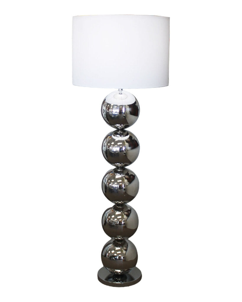 Mid-Century Modern Stacked Ball Table Lamps 35.5"H (PAIR)