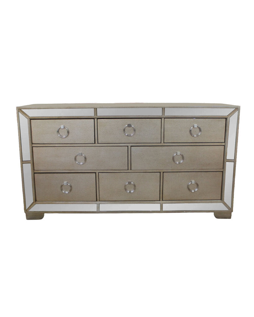Pulaski Farrah 5-Drawer Chest w/Mirror Panels 44W 18.5D 61.5H