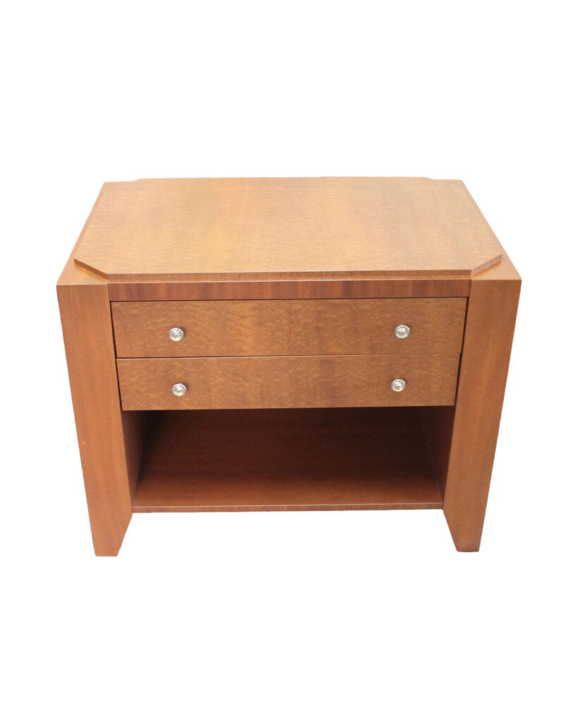 Mid Century Modern Hand Crafted Wood Bedside Tables 36W 24D 28.5H - PAIR