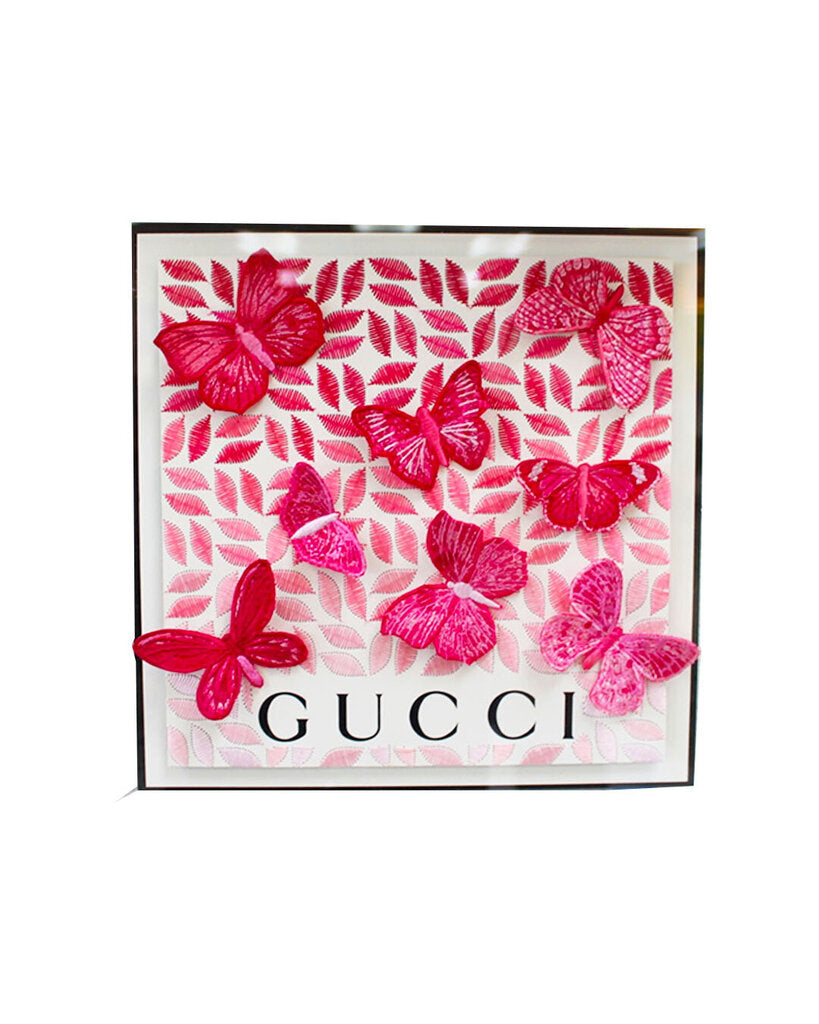 Stephen Wilson Studio Gucci Embroidered Butterflies 12 Sq.
