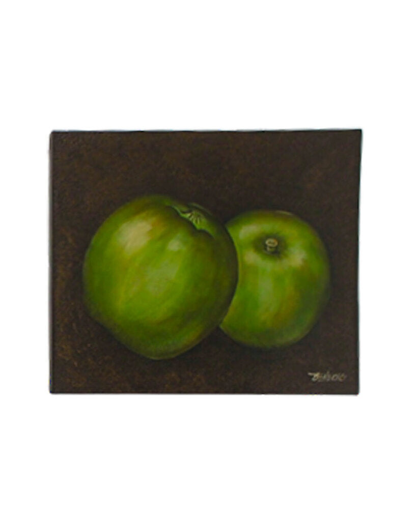 Signed Benedict Print on Canvas, Green Apples 30 x 24
