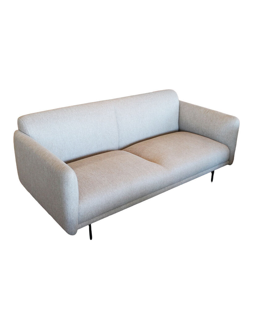 BoConcept Berne 2.5-Seater, San Capri Fabric, Matte Black Structure Lacquered 66.5W X 34D X 22H