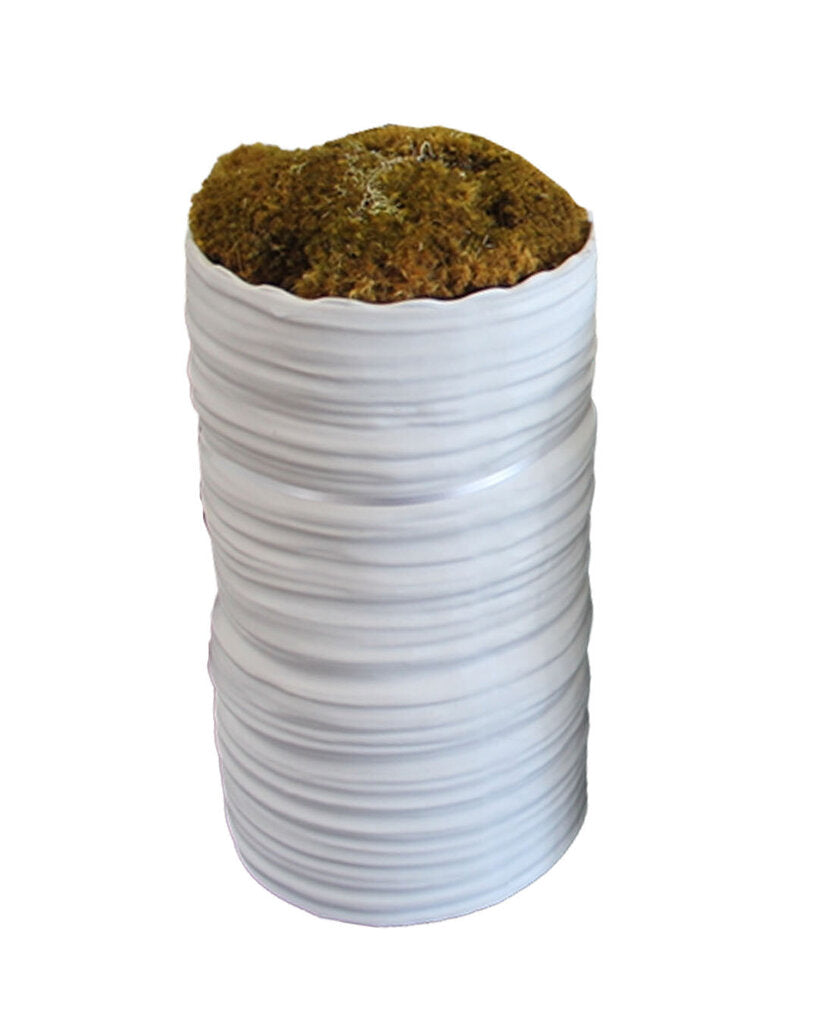 Meredith Baer Matte White Ripple Vase 14.24H