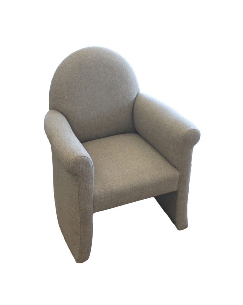 Chiclet Lounge Chair, Grey Upholstery 28W 27D 37H
