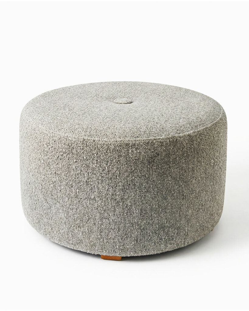 De Le Cuona Upholstered Round Ottoman 37Dia 19.5H