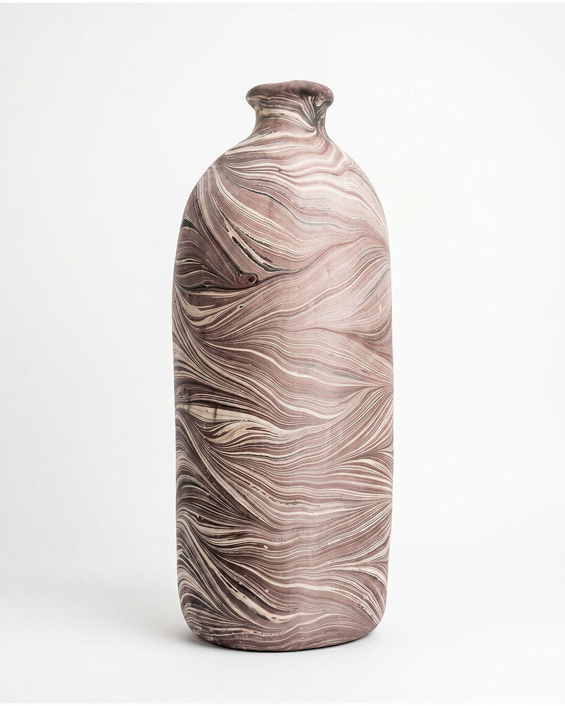 EcoMix Vase/Tall Swirl Earth Tones 22H