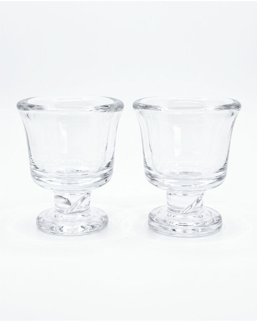 Steuben Don Pollard Twisted Stem Cigarette Urns