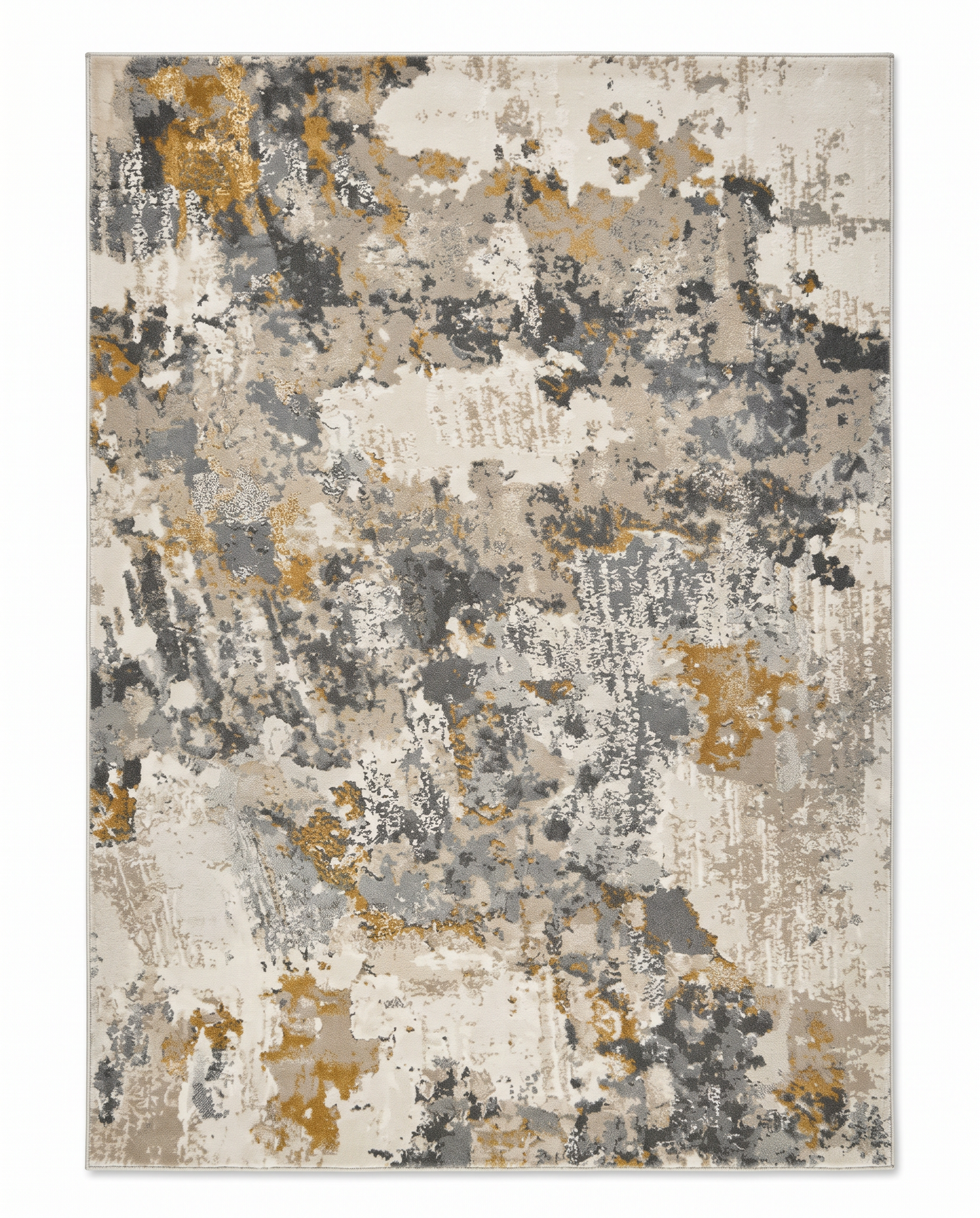 Annya Abstract Jute Ivory/Yellow/Gold Area Rug 8' x 11'