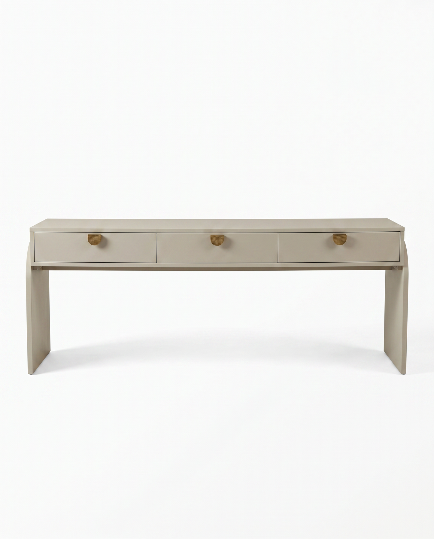 Callahan Console Table, Hokku Designs, Ivory Painted Linen 78W 19D 29.5H
