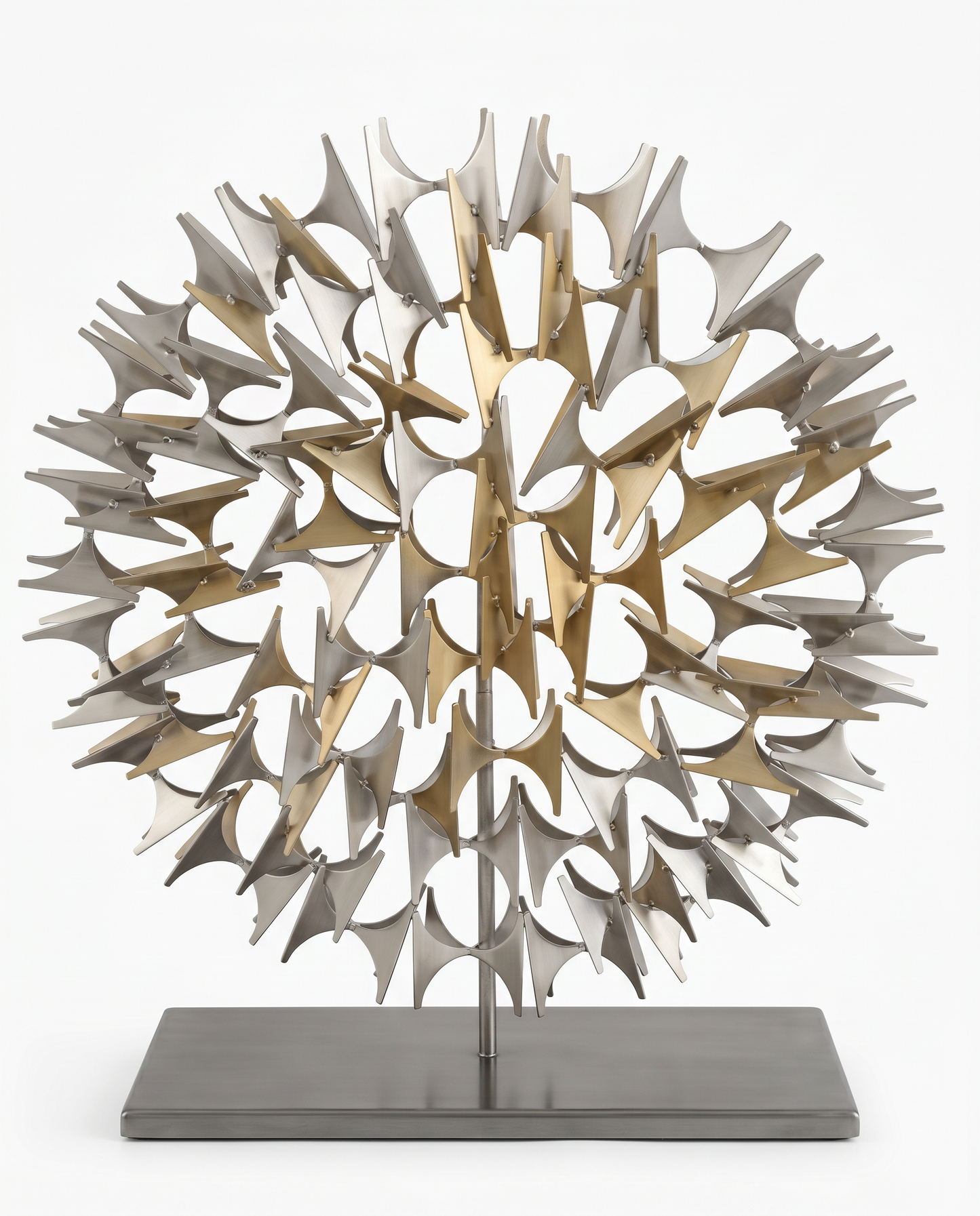 Global Views Cosmos Sculpture, Nickel Spherical Design 24"W x 26"H