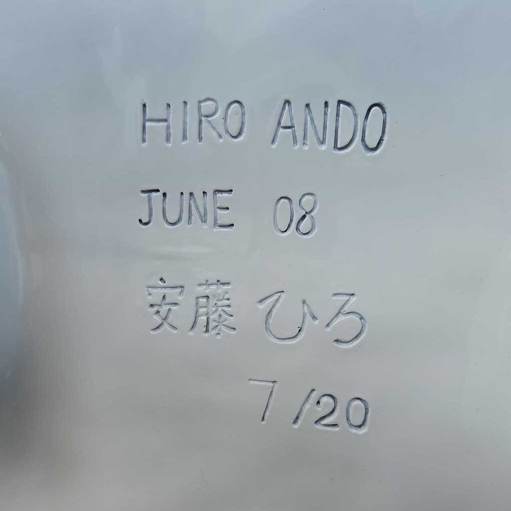 Hiro Ando Samurai Cat (White) Ltd. Ed. 7/20, COA, Resin & Fiberglass Painted & Varnished