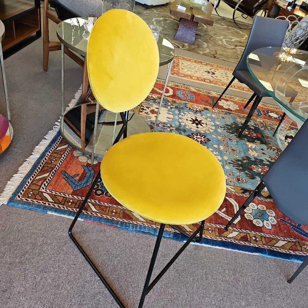 Jonathan Adler Caprice Counter Stools, Yellow - Set of 3