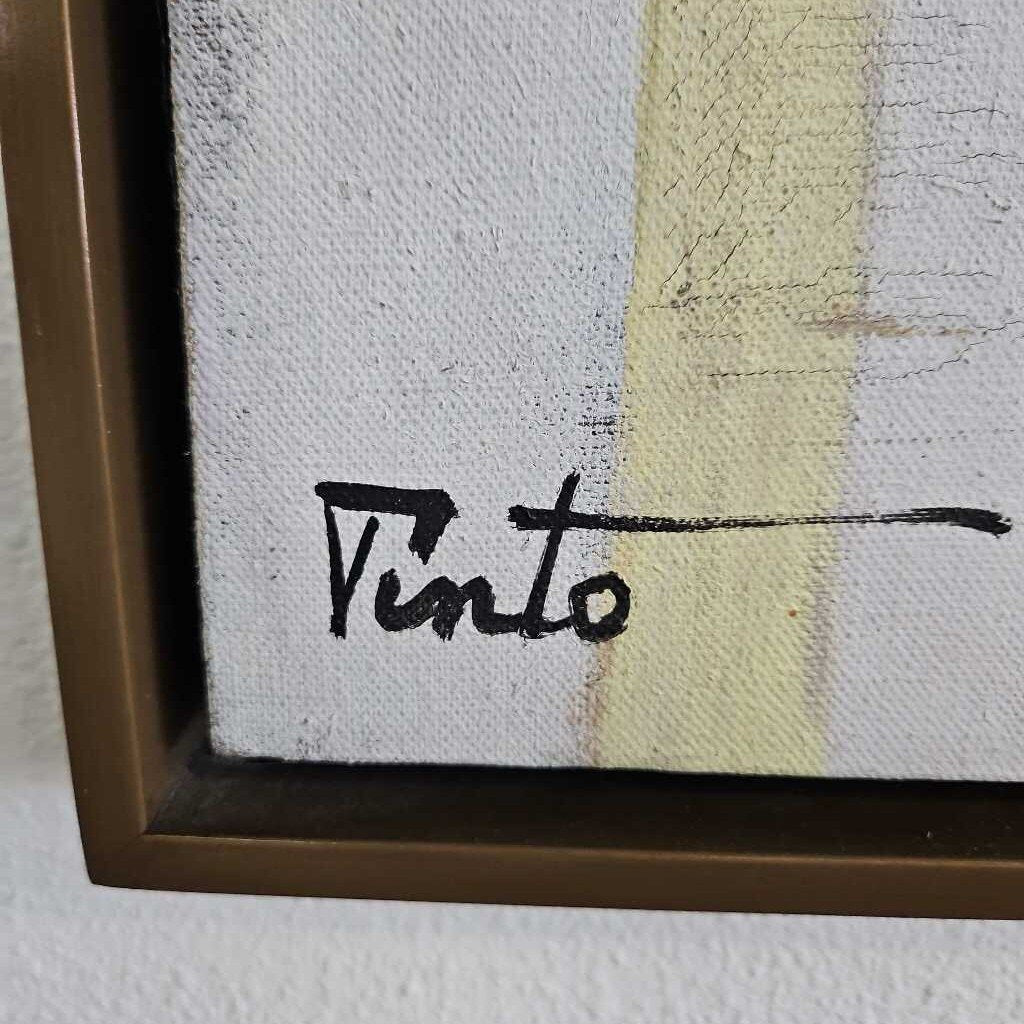 Large Pastel Abstract, Acrylic on Canvas Signed, Vento