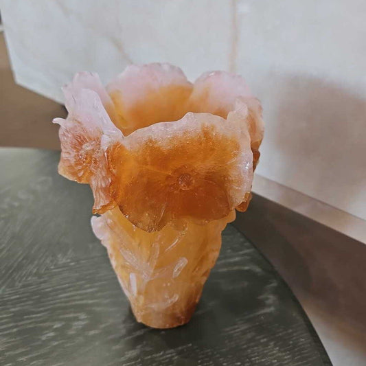 Antique French Daum Nancy Pate de Verre Vase 5Dia 7H