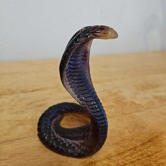 Daum France Crystal Cobra Snake Sculpture w/Box 5.5H