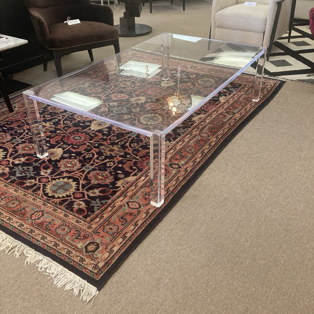 Invisible Lucite Coffee Table 60" x 30" x 17"