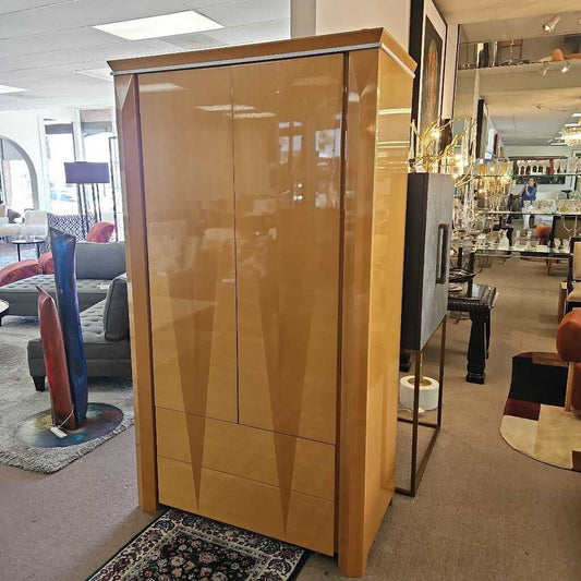 Georgio Collection Italia Mont Blanc Armoire, Geometric Lines, Functional Storage 43W 22.5D 78H