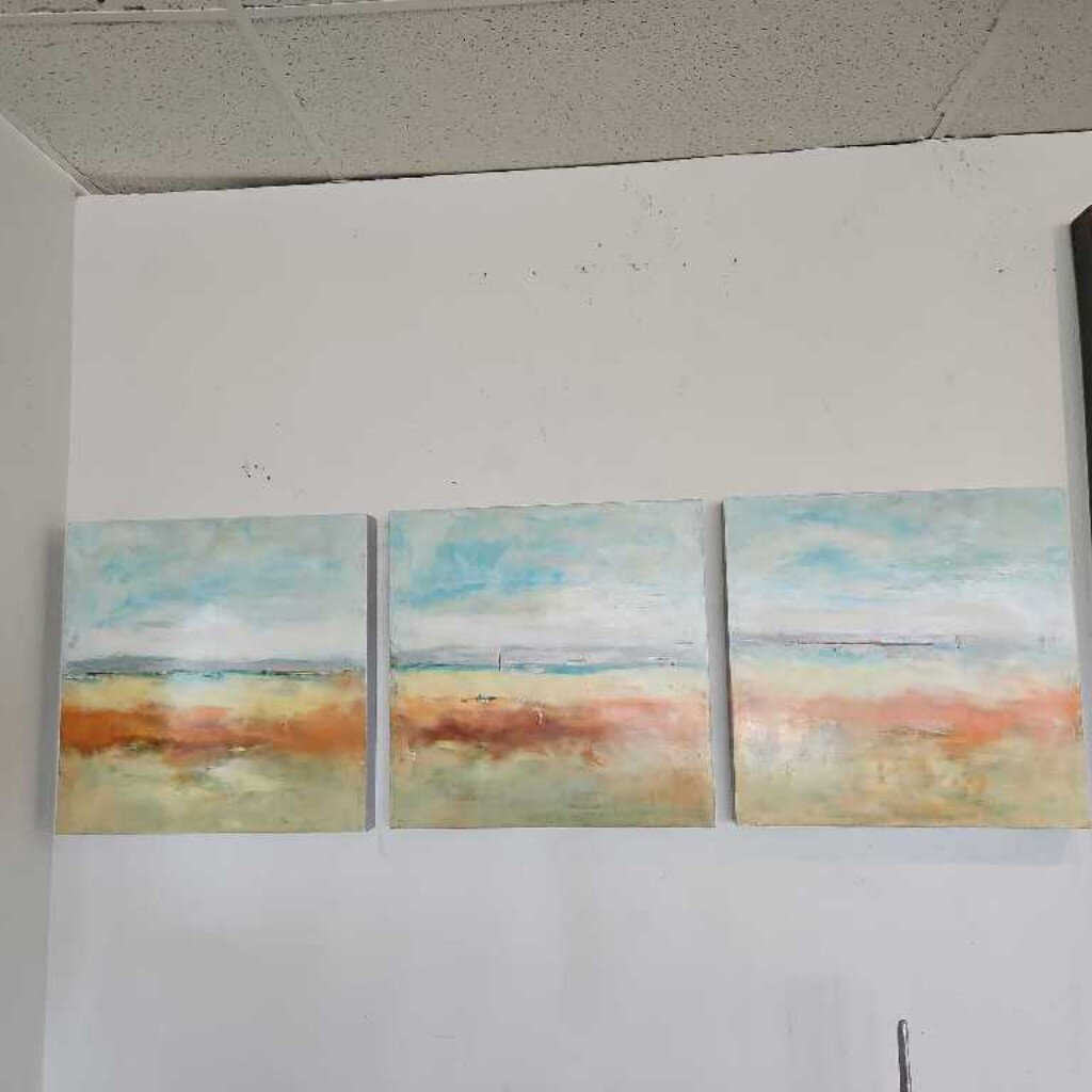 "November Sky I, II, III by Esteban, Multi-Color Triptych 24Sq