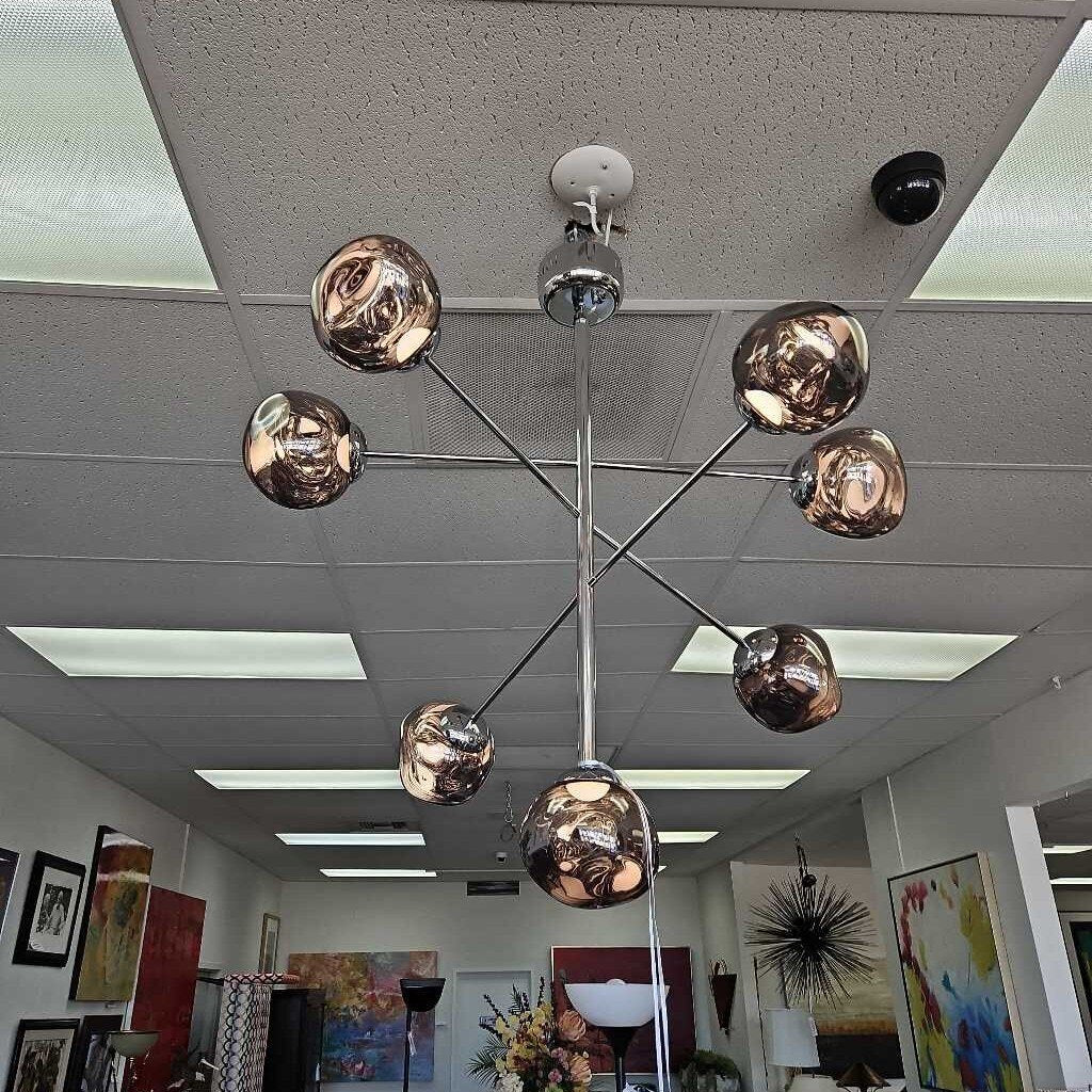 Tom Dixon Melt 7-Light Hanging Chandelier (Grey) 40" x 59"H