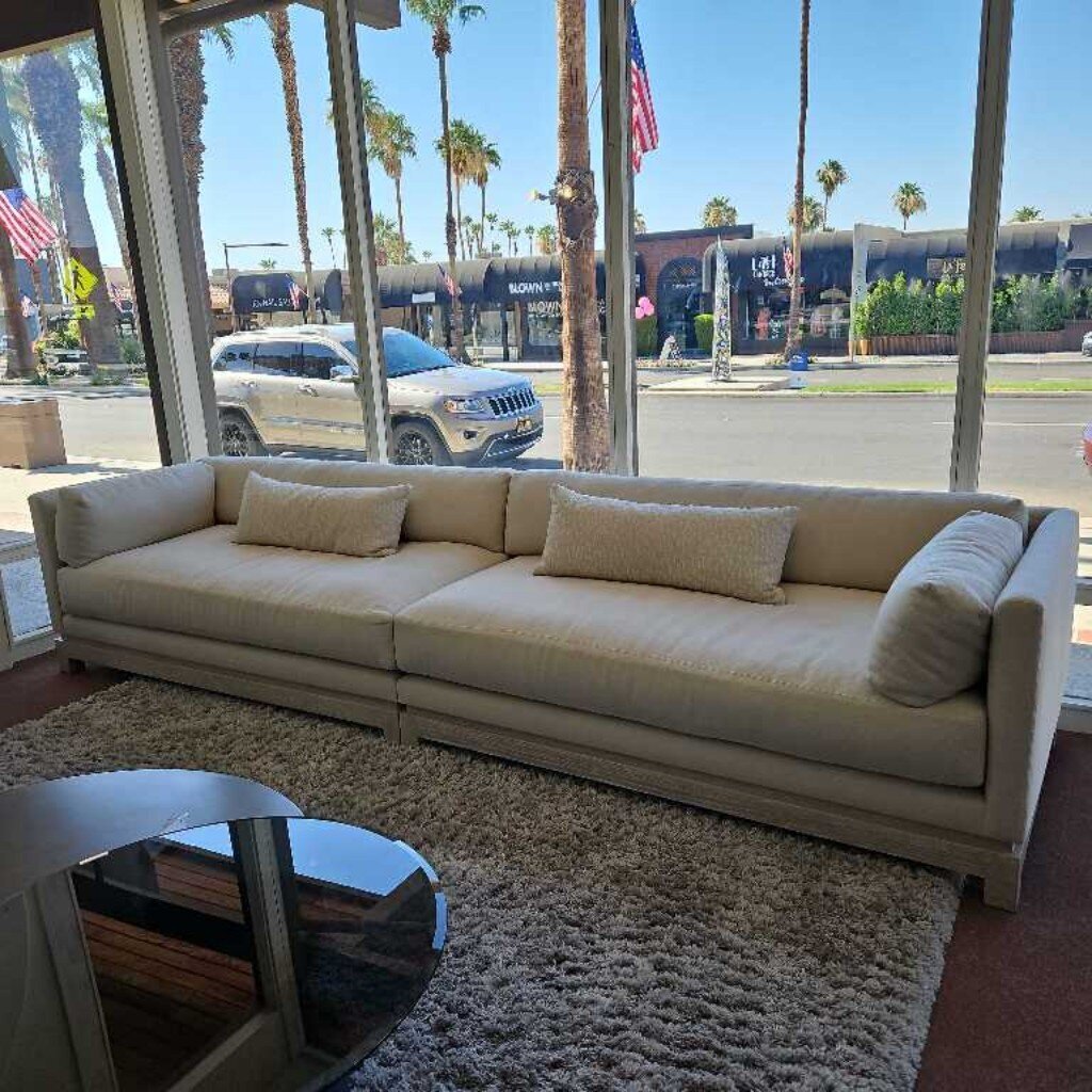 Modular Sectional Sofa, Wood Framed, Bench-Style Cushions 72W 41D 30H