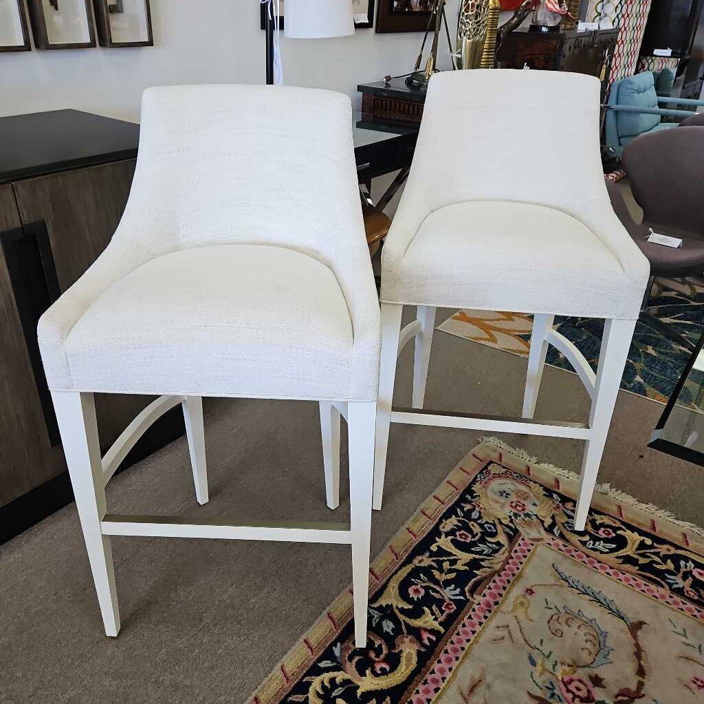White Bistro Chairs 22W 21D 42.5H - PAIR