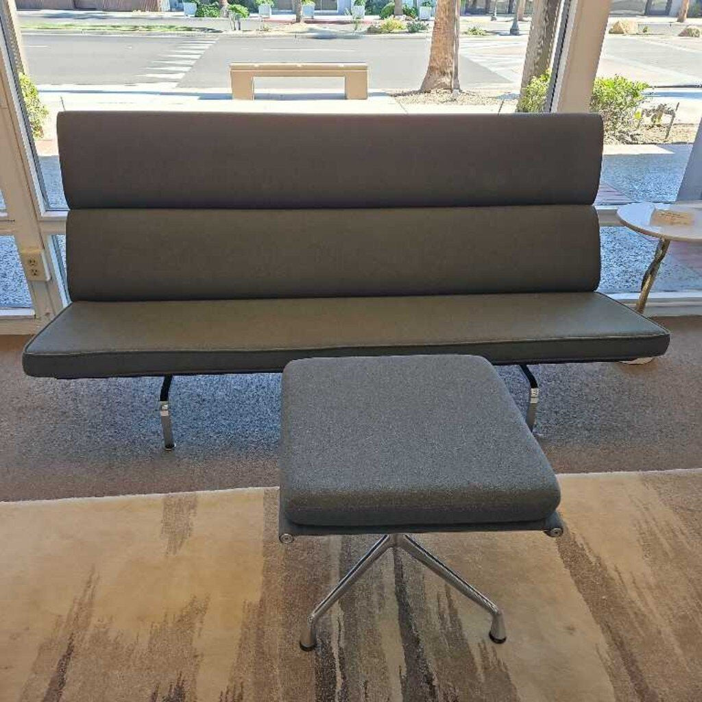 Mid-Century Eames Herman Miller Sofa w/Ottoman, C/A 72W X 31D X 35H