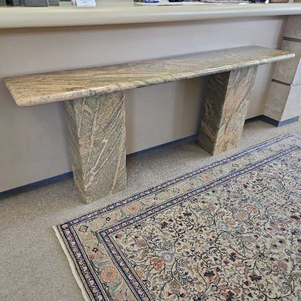 Natural Stone Marble Console Table (AS IS) 74.75W 14D 30H