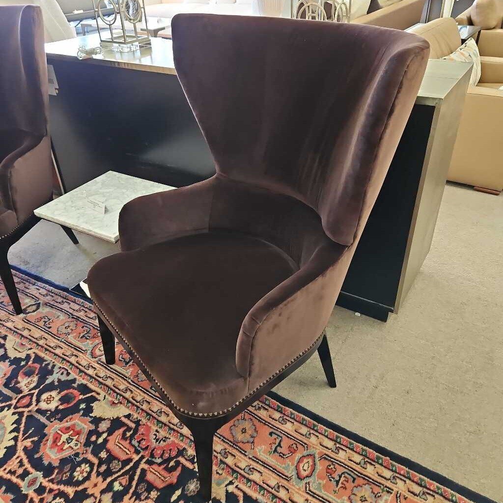 Oly Studio Siennea Wingback Chair, Sold Hardwood Frame 33W 34D 42H