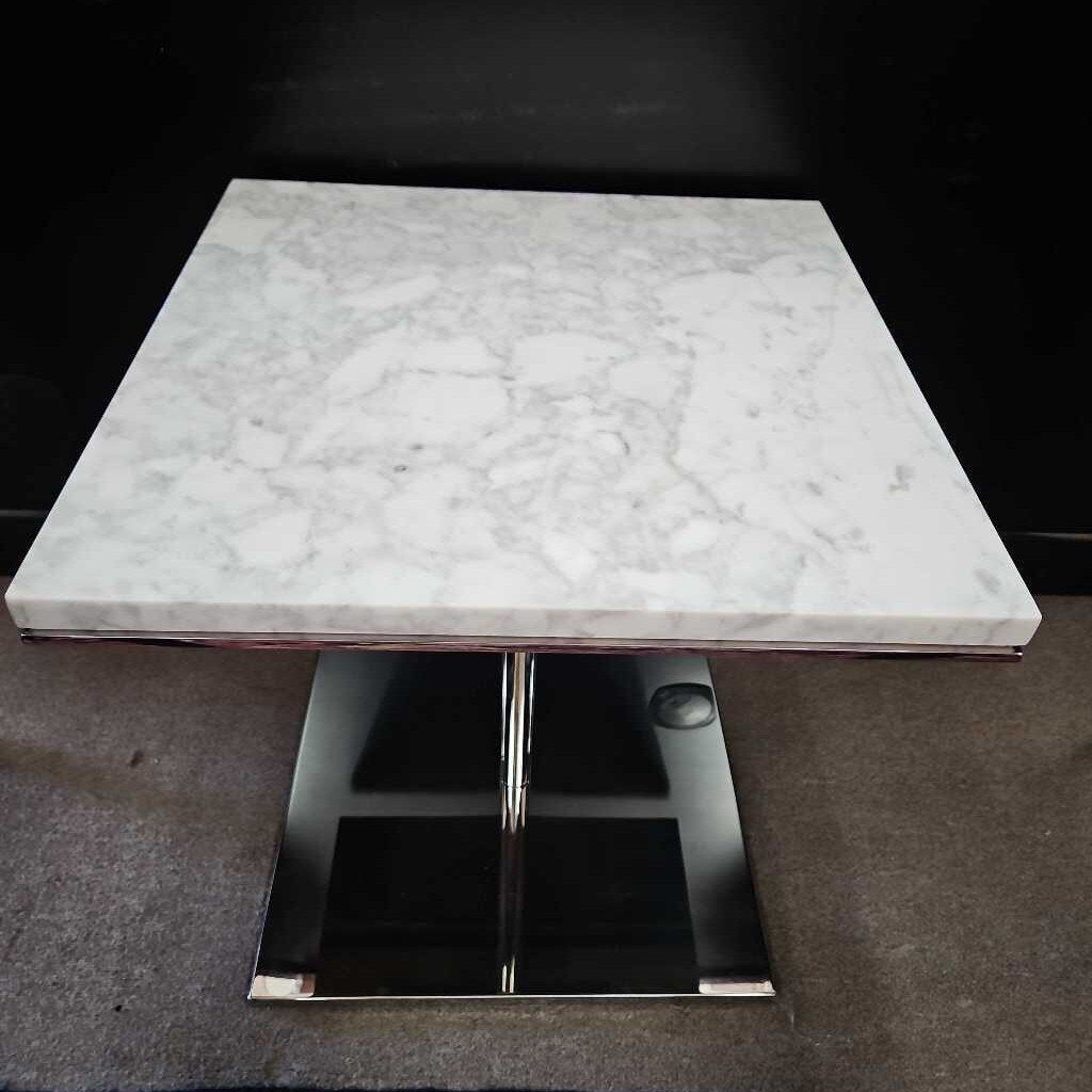 Stone International Italian Marble, Natural Stone Tea Table 16Sq 16.25H