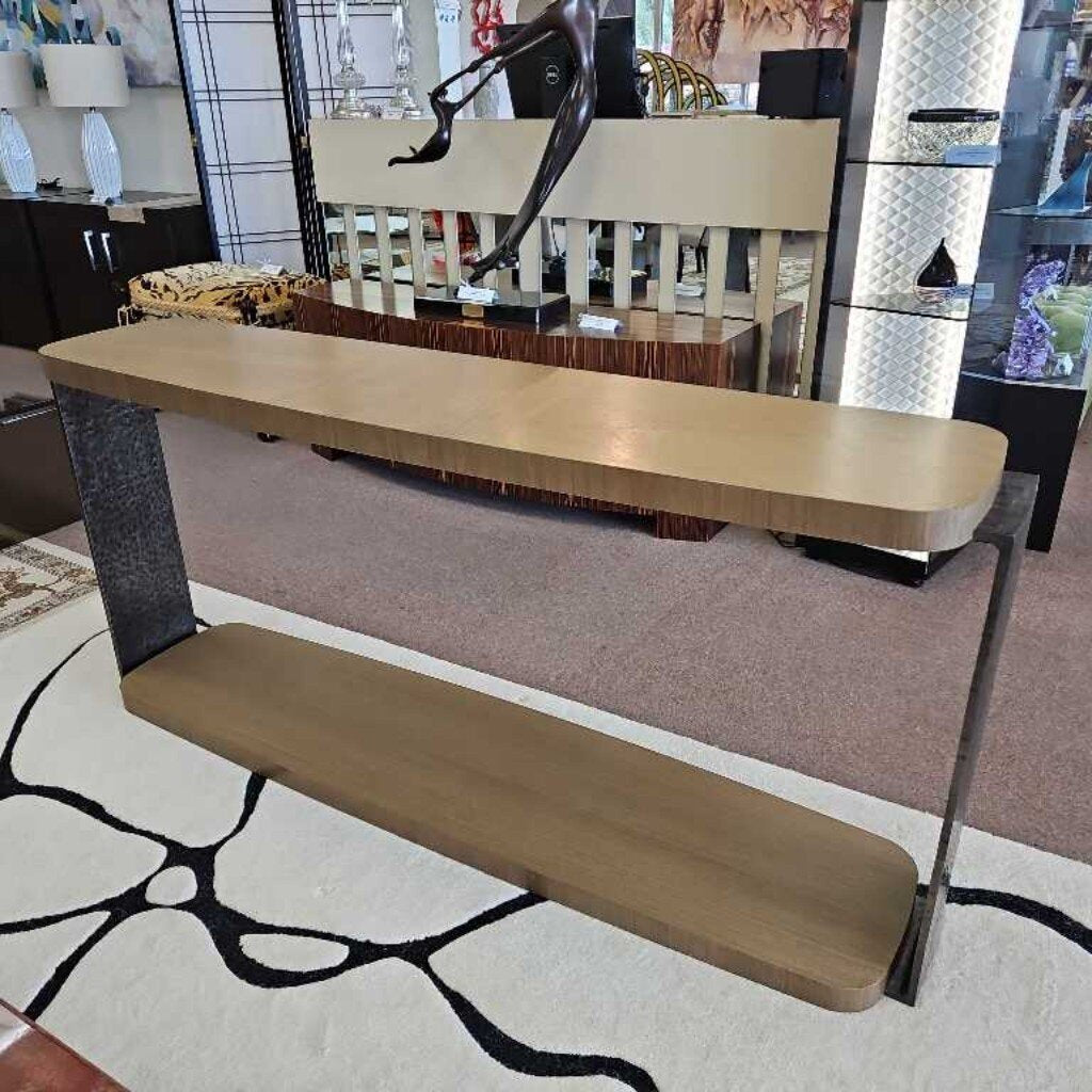 Theodore Alexander Wood, Hammered Metal Open Console 70.5W 16D