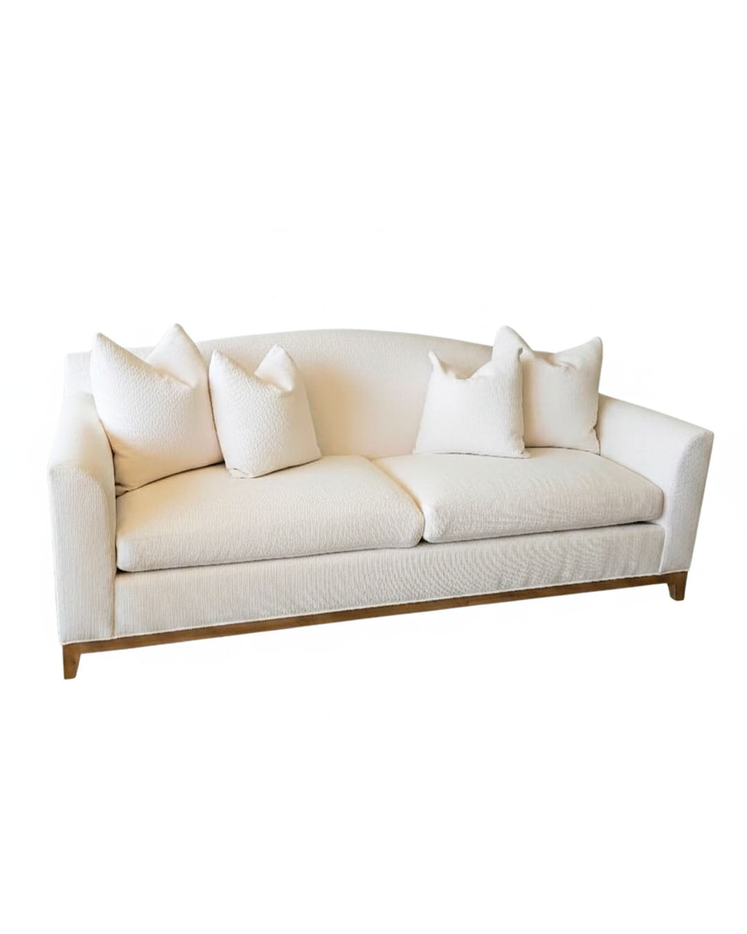 Lee Industries White Upholstered Sofa 91.5W 40D 32H