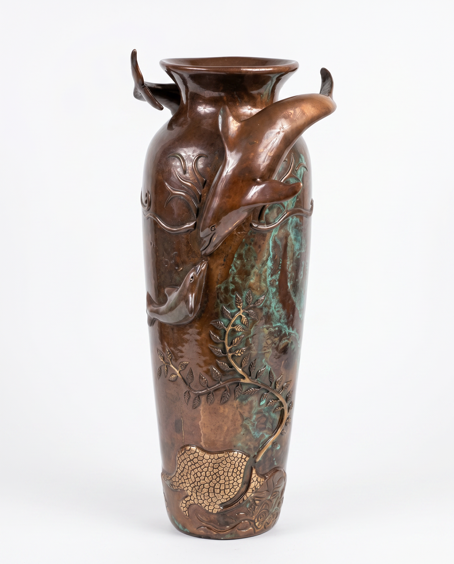 "Mystic Encounter" Bronze Sculpture by American Artist Joseph Quillian Ltd, Ed. 64/350 10.5H